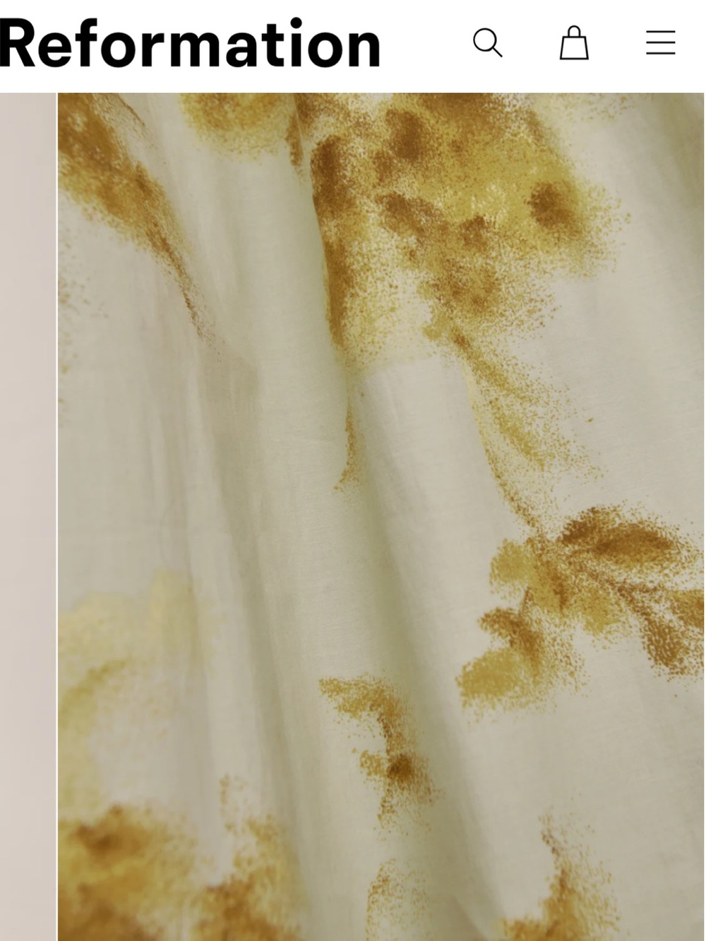 Reformation Kastoria Dress in Golden Hour - Picture 6 of 8